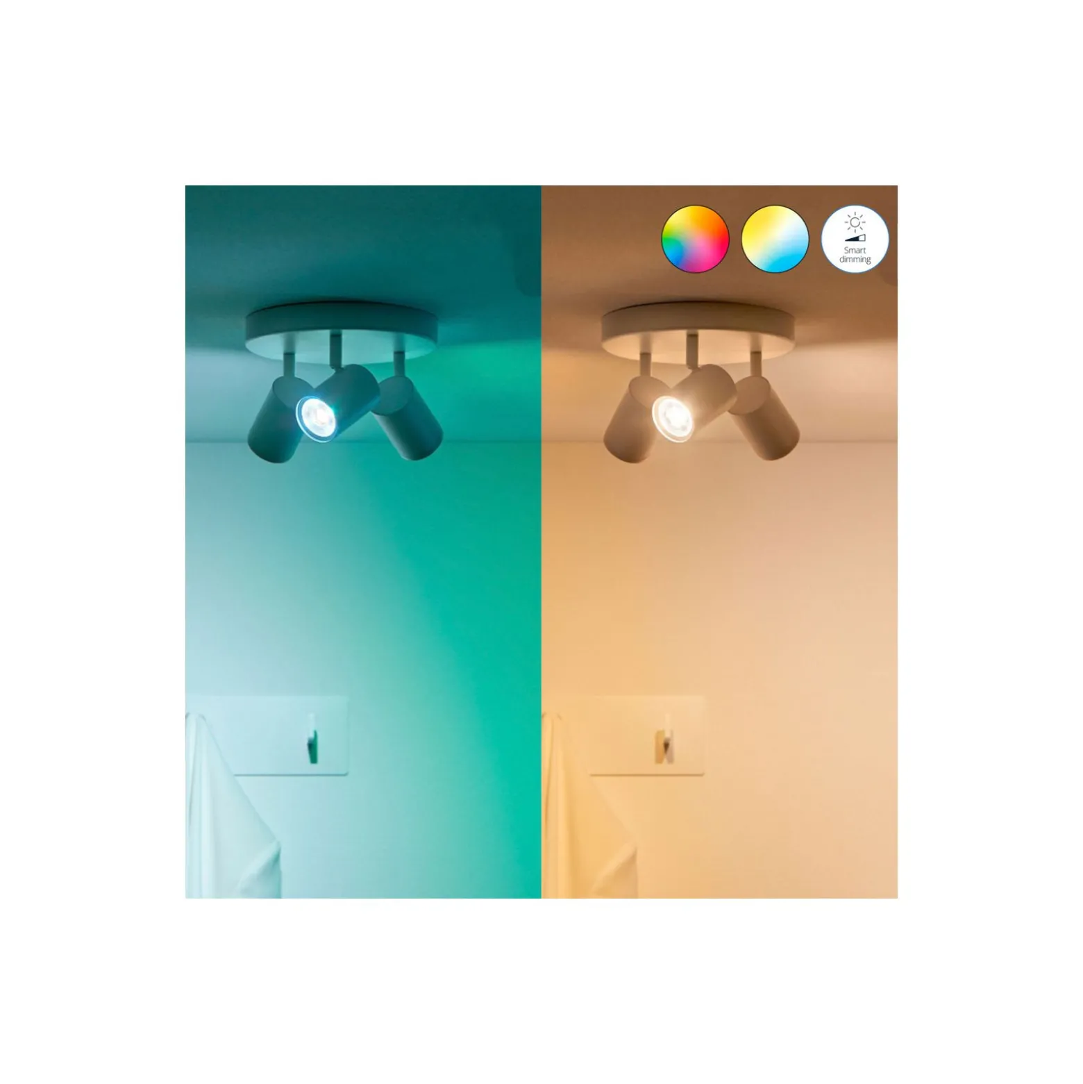 Flerpack 3x WiZ Smart LED Spot GU10 PAR16 5W 400lm 36D | Bästa Färgåtergivning - Dimbar - Ersättare 50W