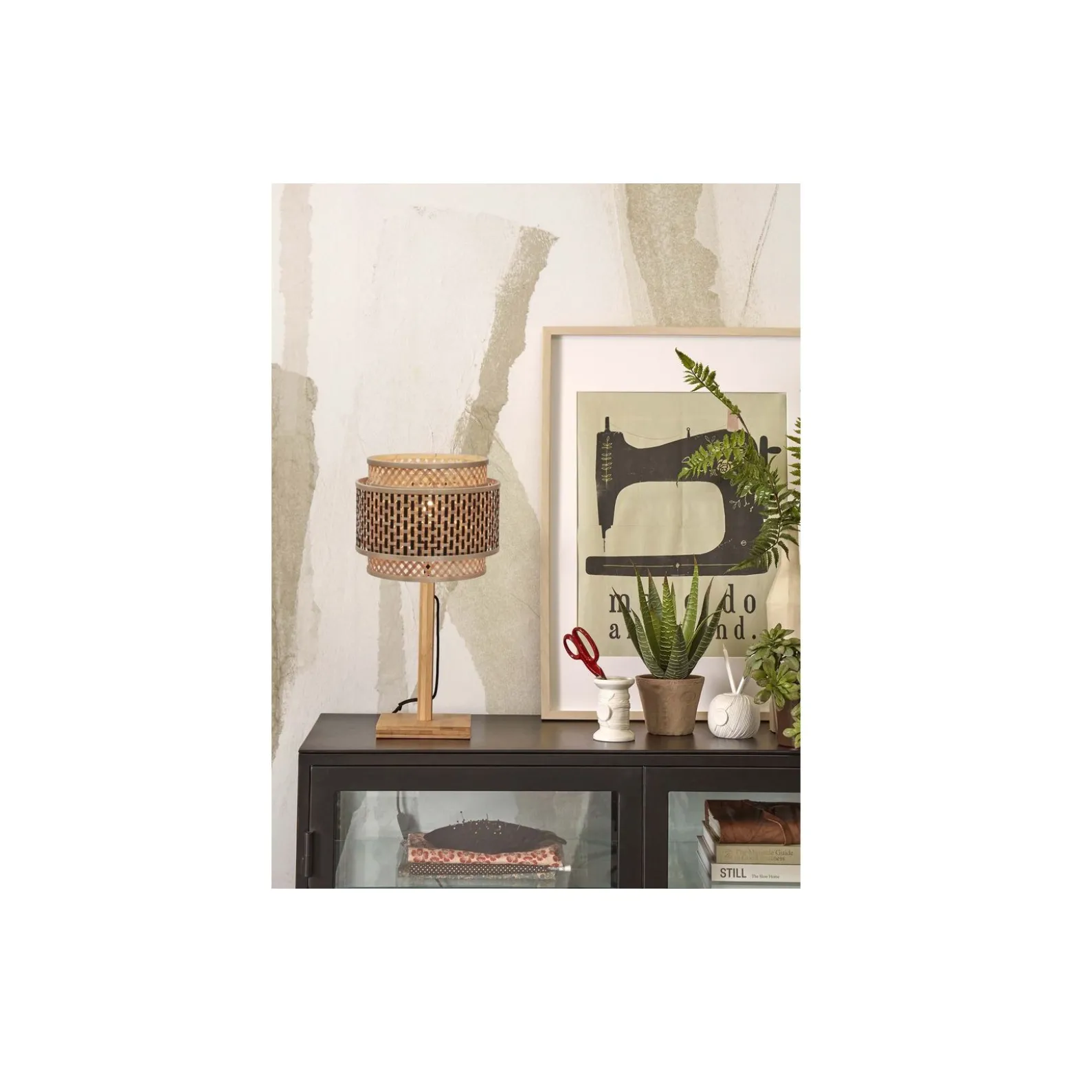 Good&Mojo Bordslampa Bhutan Bambu Brun | Passande för 1x E27