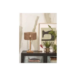 Good&Mojo Bordslampa Iguazu Textil Brun S | Passande för 1x E27
