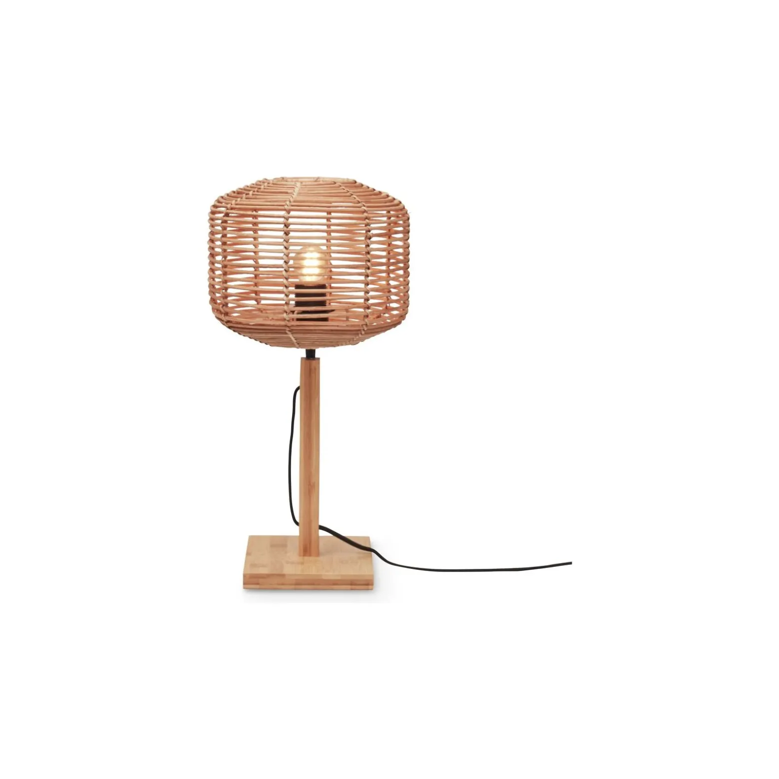 Good&Mojo Bordslampa Tanami Bambu Brun | Passande för 1x E27