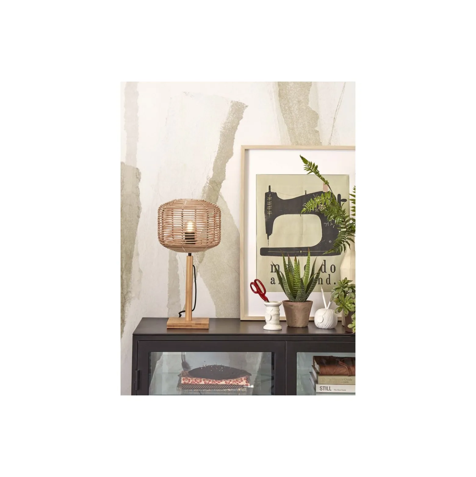 Good&Mojo Bordslampa Tanami Bambu Brun | Passande för 1x E27