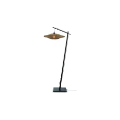 Good&Mojo Golvlampa Bali Bambu Svart | Passande för 1x E27