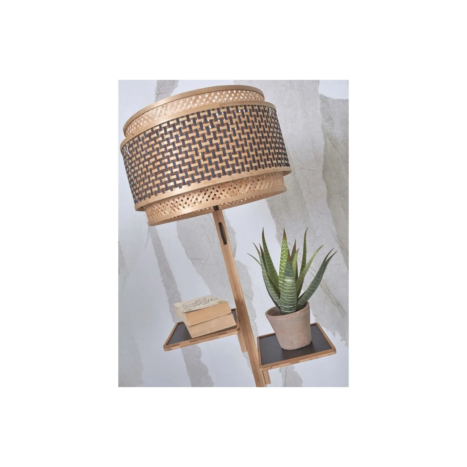 Good&Mojo Golvlampa Bhutan Bambu Brun | Passande för 1x E27