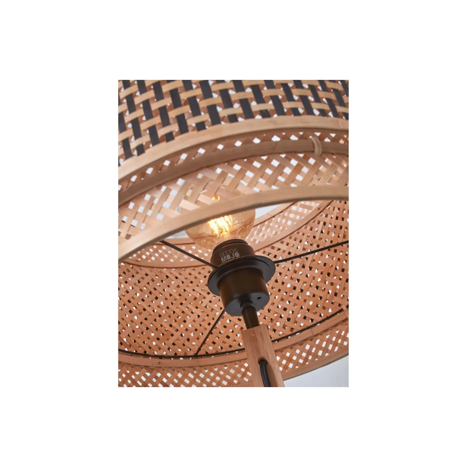 Good&Mojo Golvlampa Bhutan Bambu Brun | Passande för 1x E27