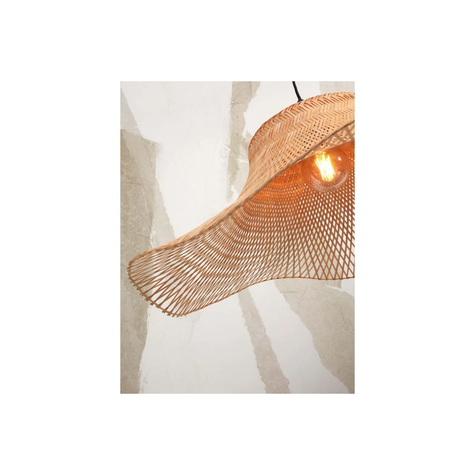 Good&Mojo Golvlampa Ibiza Bambu Brun | Passande för 1x E27