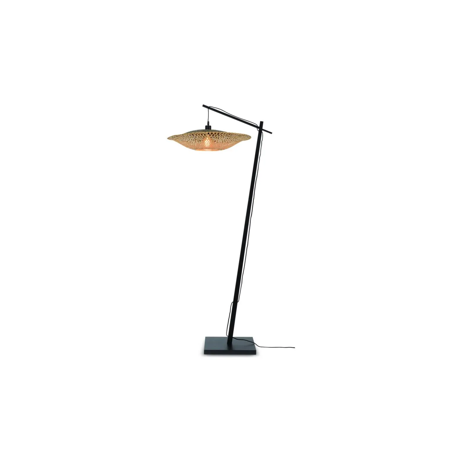 Good&Mojo Golvlampa Kalimantan Bambu Svart | Passande för 1x E27
