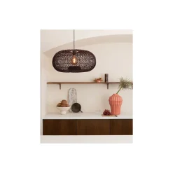 Good&Mojo Pendellampa Arizona Rattan Burgundy S | Passande för 1x E27