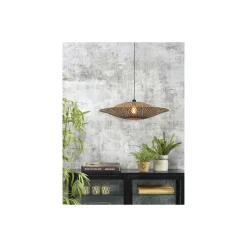 Good&Mojo Pendellampa Bali Bambu Svart L | Passande för 1x E27