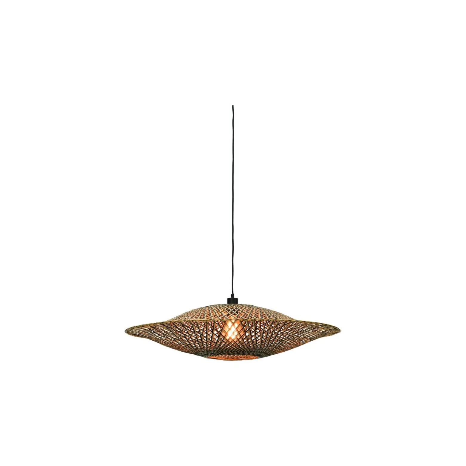 Good&Mojo Pendellampa Bali Bambu Svart L | Passande för 1x E27