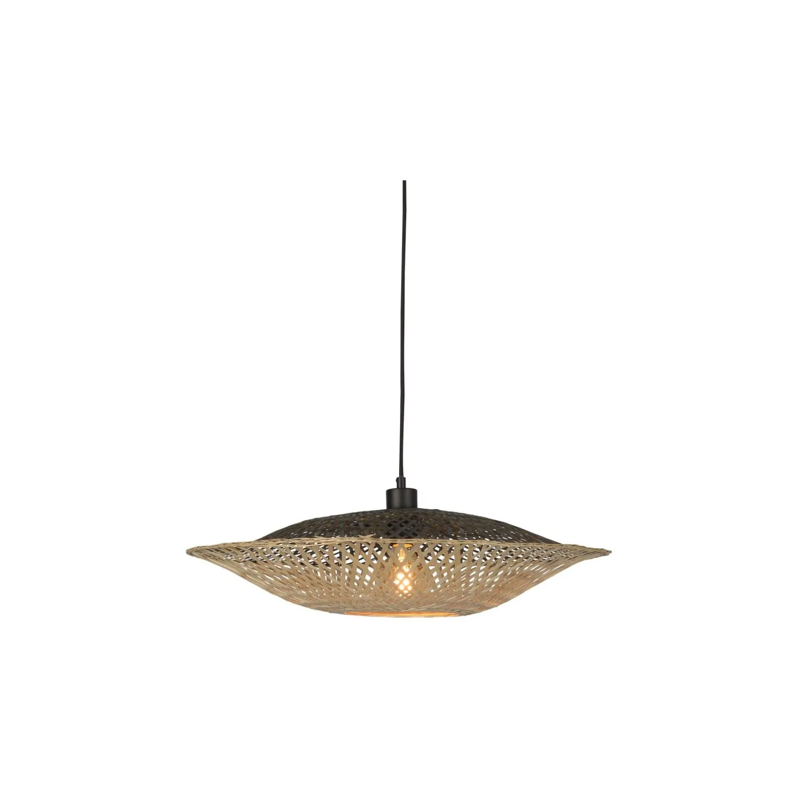 Good&Mojo Pendellampa Kalimantan Bambu Svart M | Passande för 1x E27