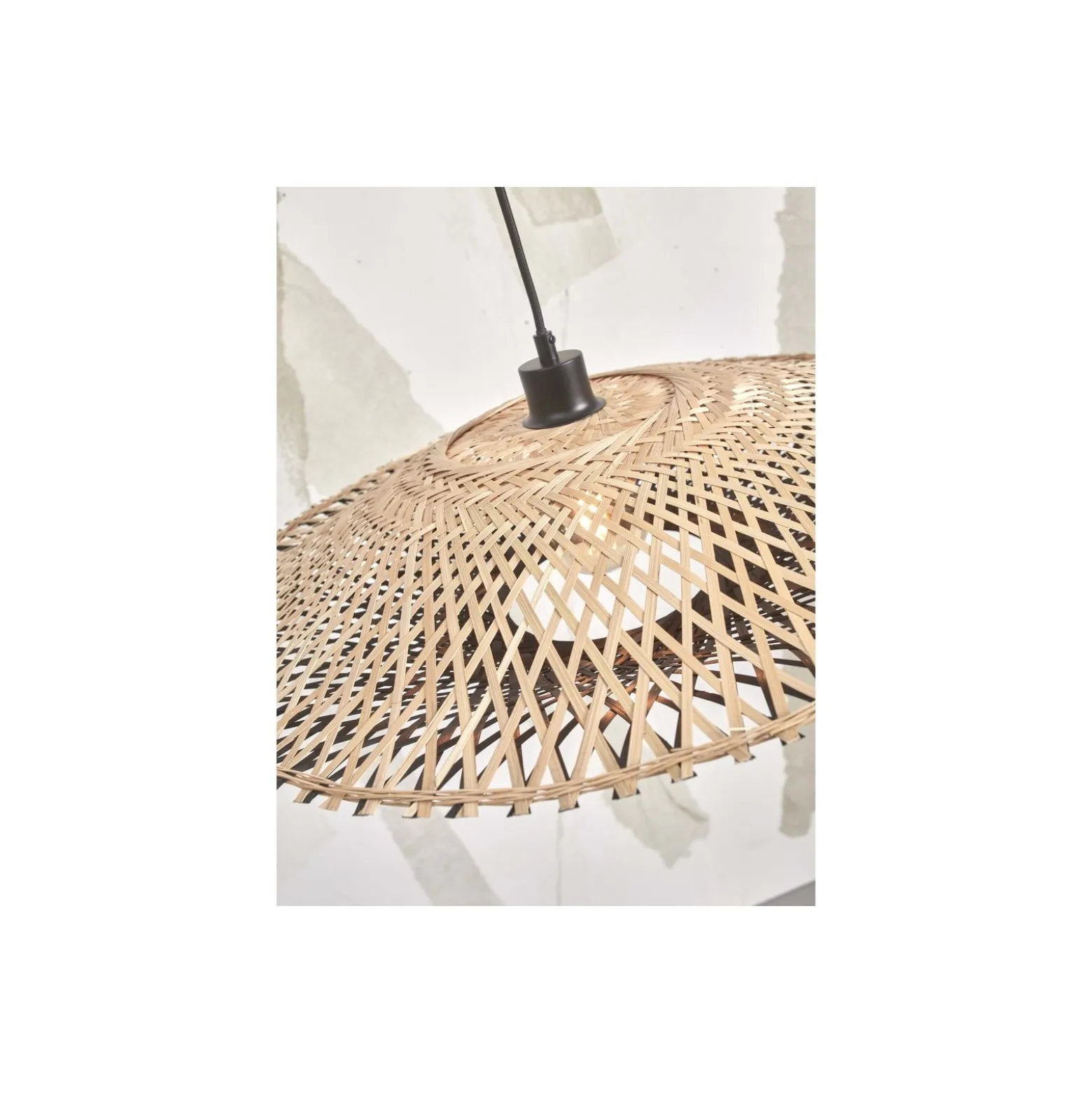 Good&Mojo Pendellampa Kalimantan Bambu Svart M | Passande för 1x E27