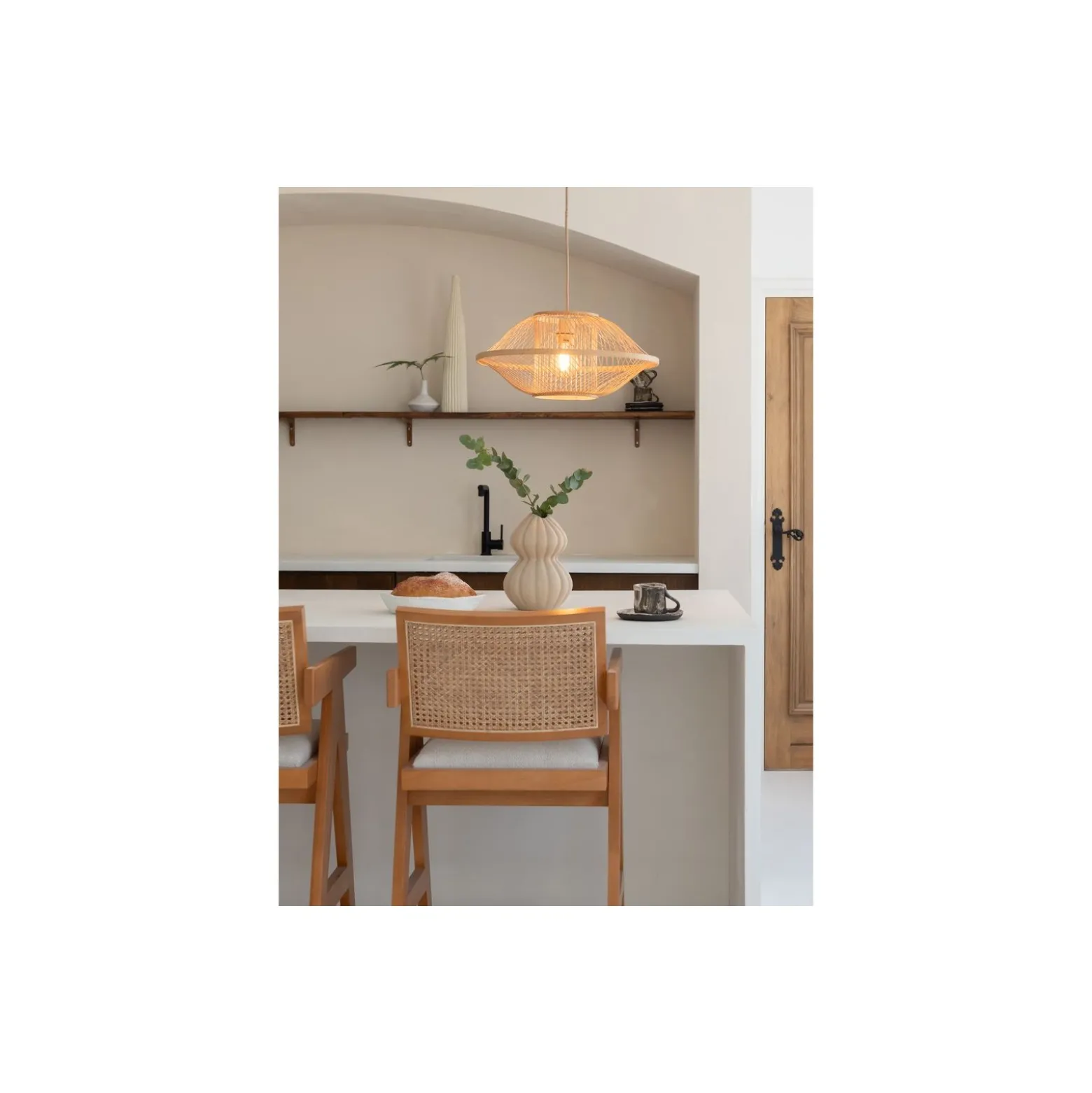 Good&Mojo Pendellampa Maui Bambu Natural S | Passande för 1x E27