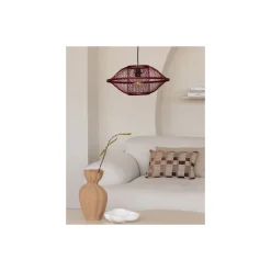 Good&Mojo Pendellampa Maui Bambu Burgundy S | Passande för 1x E27