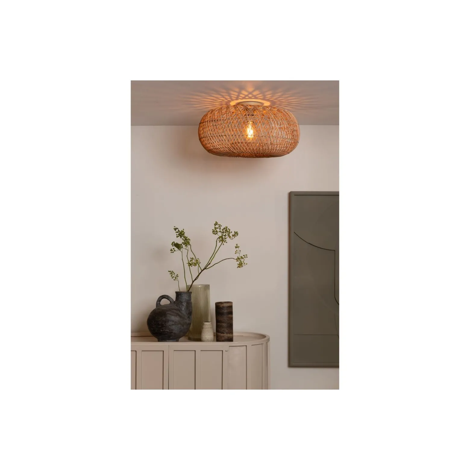 Good&Mojo Taklampa Arizona Rattan Natural S | Passande för 1x E27