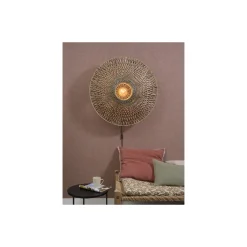 Good&Mojo Vägglampa Bali Bambu Svart L | Passande för 1x E27