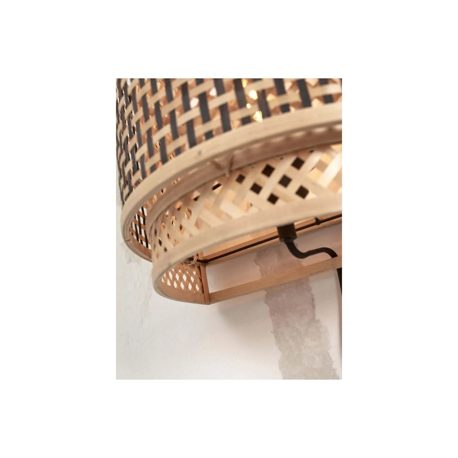 Good&Mojo Vägglampa Bhutan Bambu Brun S | Passande för 1x E27