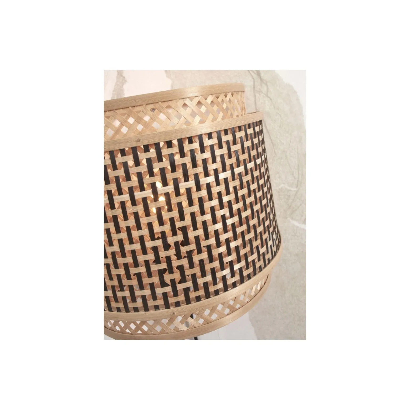 Good&Mojo Vägglampa Bhutan Bambu Brun S | Passande för 1x E27