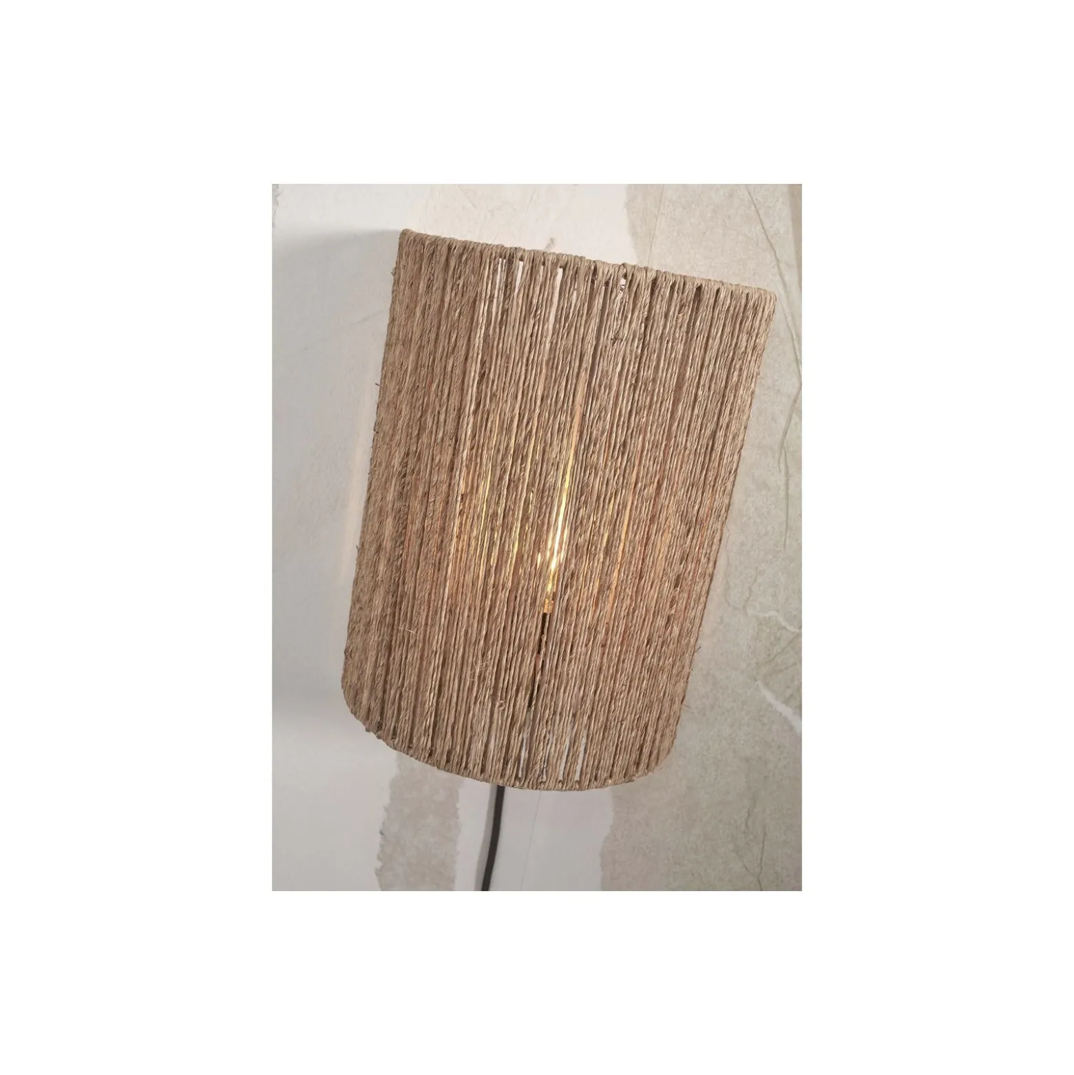 Good&Mojo Vägglampa Iguazu Jute Brun L | Passande för 1x E27