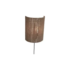 Good&Mojo Vägglampa Iguazu Jute Brun L | Passande för 1x E27