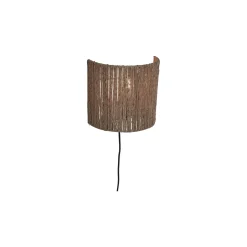 Good&Mojo Vägglampa Iguazu Jute Brun S | Passande för 1x E27