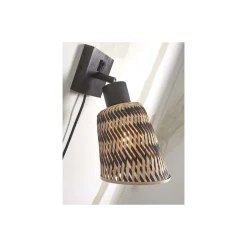 Good&Mojo Vägglampa Java Bambu Svart | Passande för 1x E27