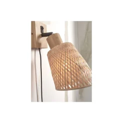 Good&Mojo Vägglampa Java Bambu Brun | Passande för 1x E27
