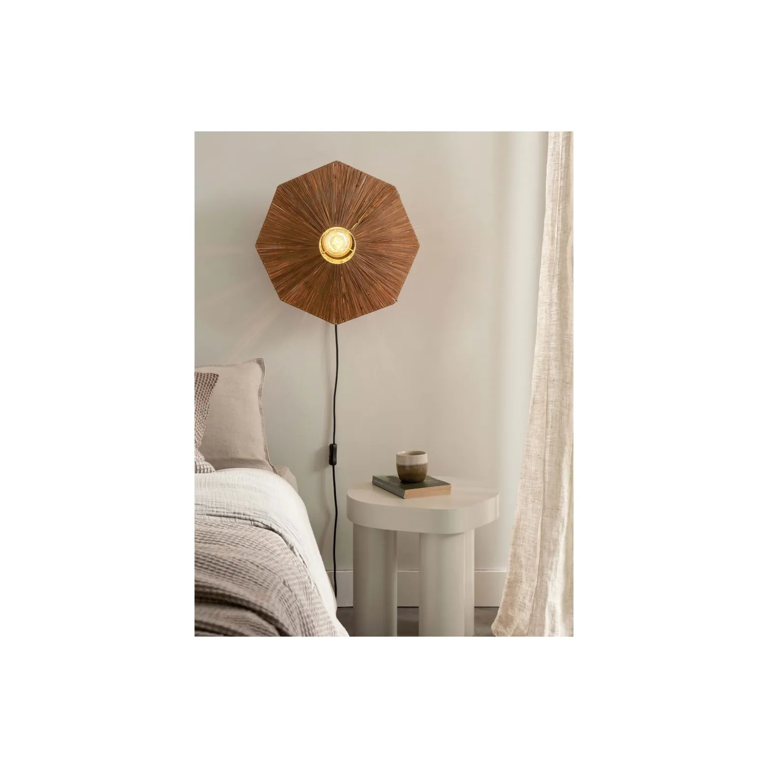 Good&Mojo Vägglampa Panama Rotting Brun | Passande för 1x E27