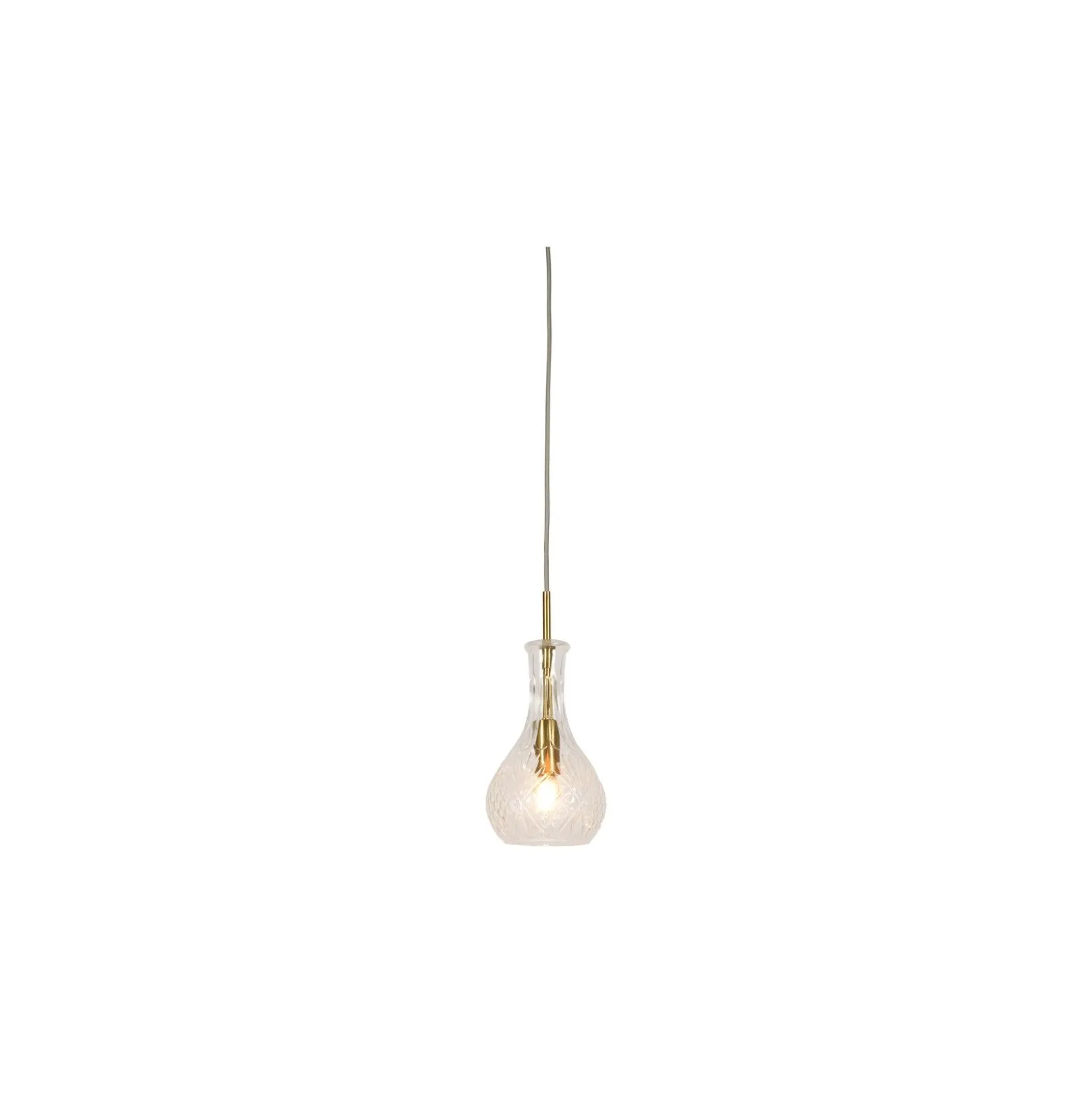 It's about RoMi Pendellampa Brussels Glas Guld | Passande för 1x E14