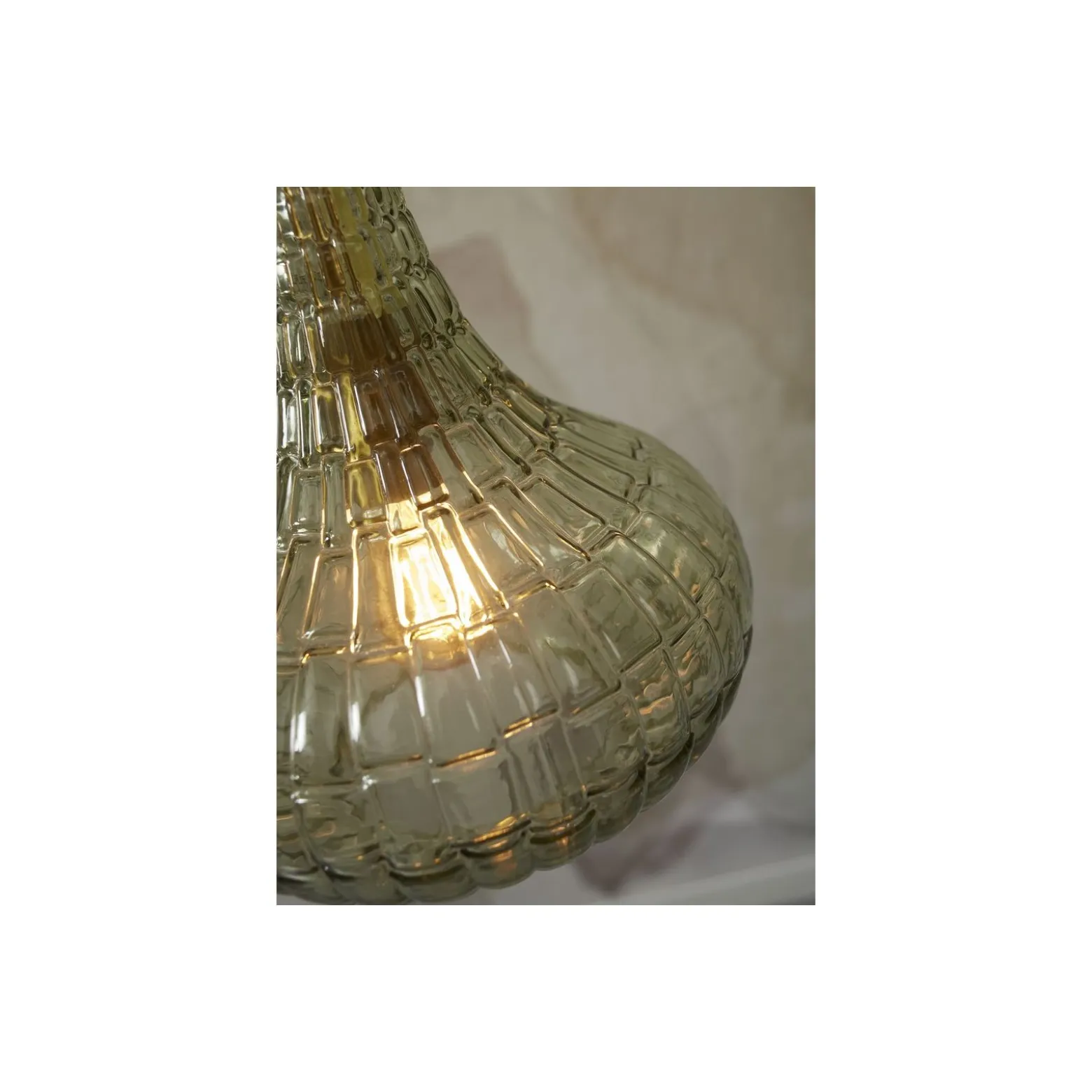 It's about RoMi Pendellampa Venice Glas Grön | Passande för 1x E27