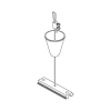 Ivela 7606-06-30 Oph.set 2m Verst.plaat 60mm zwart inclusief verstelbus