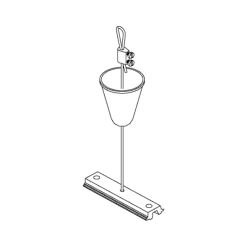 Ivela 7606-06-30 Oph.set 2m Verst.plaat 60mm zwart inclusief verstelbus