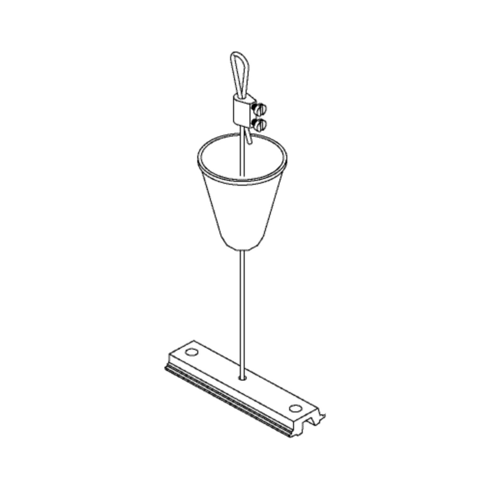 Ivela 7606-06-30 Oph.set 2m Verst.plaat 60mm zwart inclusief verstelbus