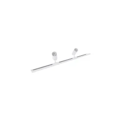 Komplett set 1-Fas Rail L 2 x 2 Meter Vit | incl. 8x Spot + GU10 2700K 3W Dimbar + Ändkåpa, Strömkontakt och L -Anslutningsstycke