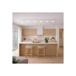 Komplett set 1-Fas Rail 2 Meter Vit | incl. 6x Spot + GU10 2700K 3W Dimbar + Ändkåpa, Strömkontakt och I-Anslutningsstycke