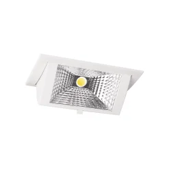 LED Downlight Wallwasher Wally Medium Vit 27W 3850lm 78x100D - 840 Kallvit - 238x145mm