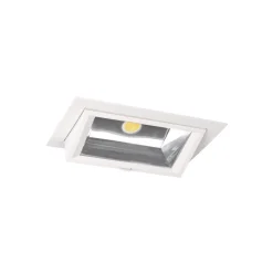 LED Downlight Wallwasher Wally Maxi Vit 46W 6400lm 70x75D - 840 Kallvit - 238x145mm