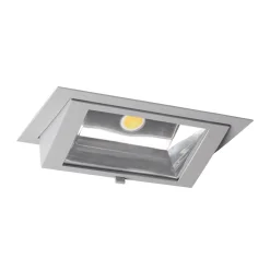 LED Downlight Wallwasher Wally Maxi Grå 46W 6400lm 70x75D - 840 Kallvit - 238x145mm