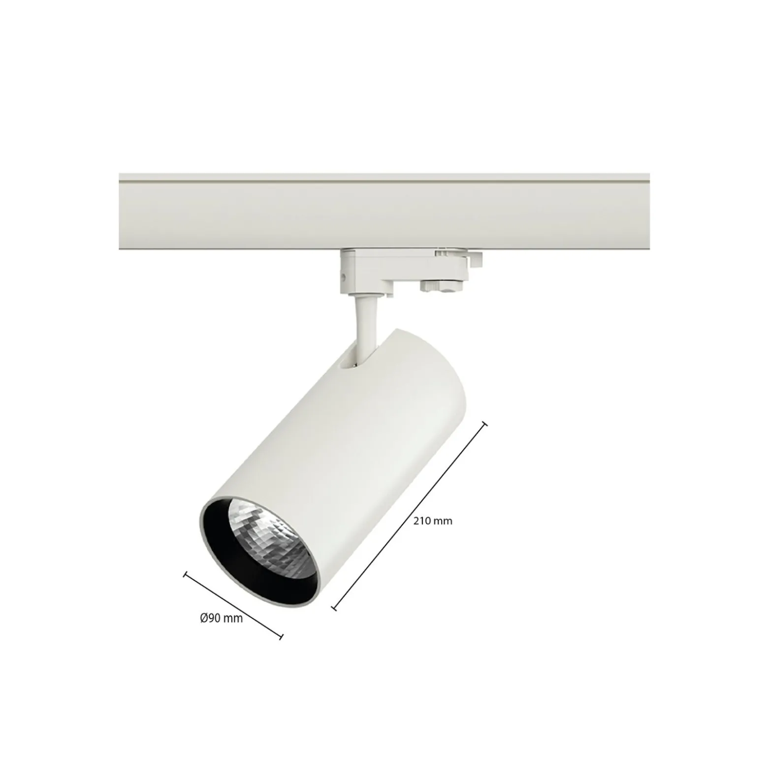 LED Spårbelysning ELARA PC Vit 30W 2500lm 40D - 830 Varm Vit