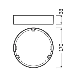 Ledvance Downlight Ram Slim Runda För DN155