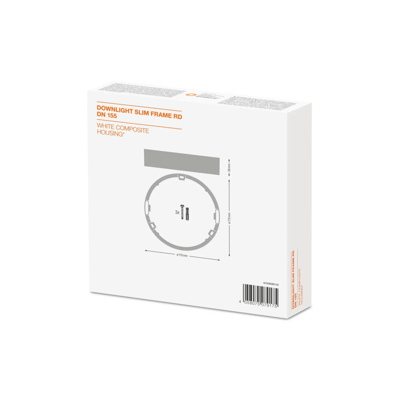 Ledvance Downlight Ram Slim Runda För DN155