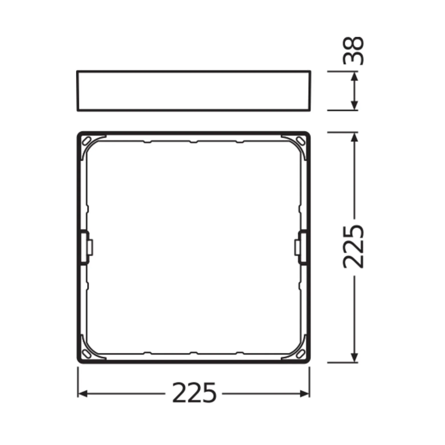 Ledvance Downlight Ram Värde Fyrkant For SQ210