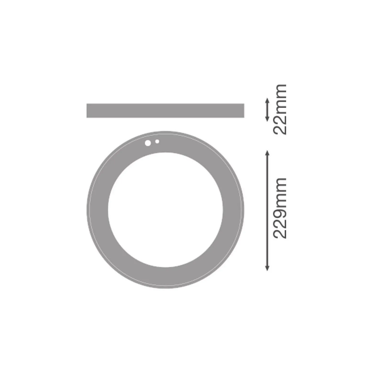 Ledvance Downlight Ring Universal D200 Grå