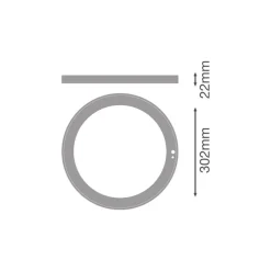 Ledvance Downlight Ring Universal D300 Svart