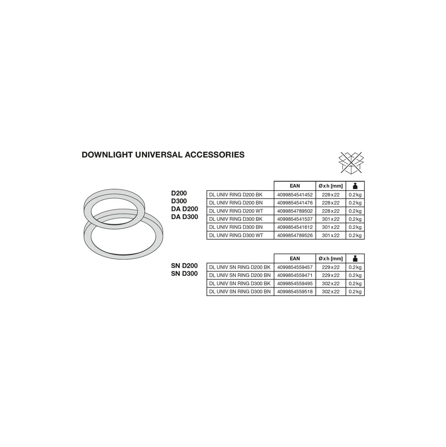 Ledvance Downlight Universal Ring Brun | 200mm