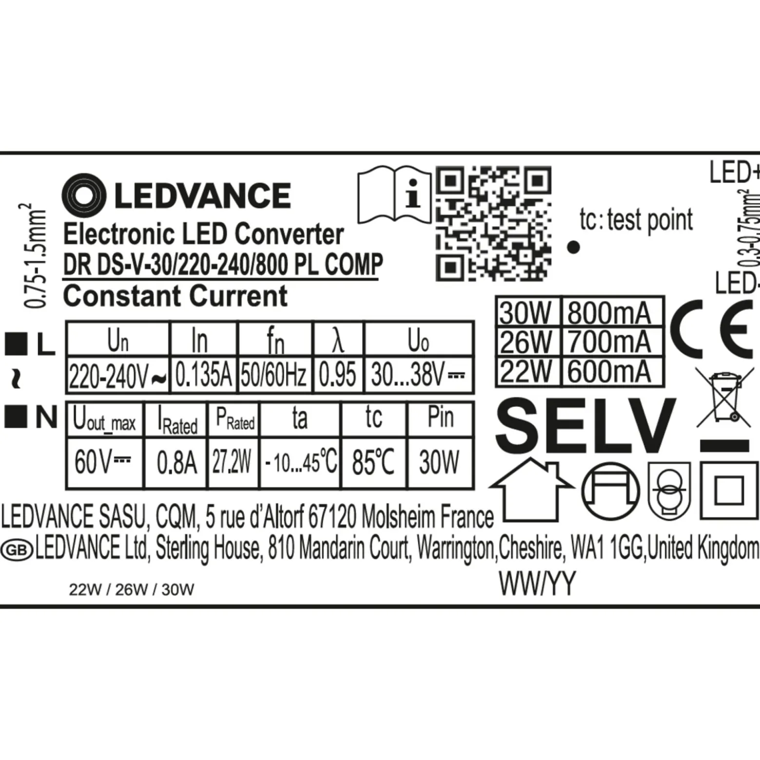 Ledvance Dr Ds-V-30/220-240/800 Pl Comp