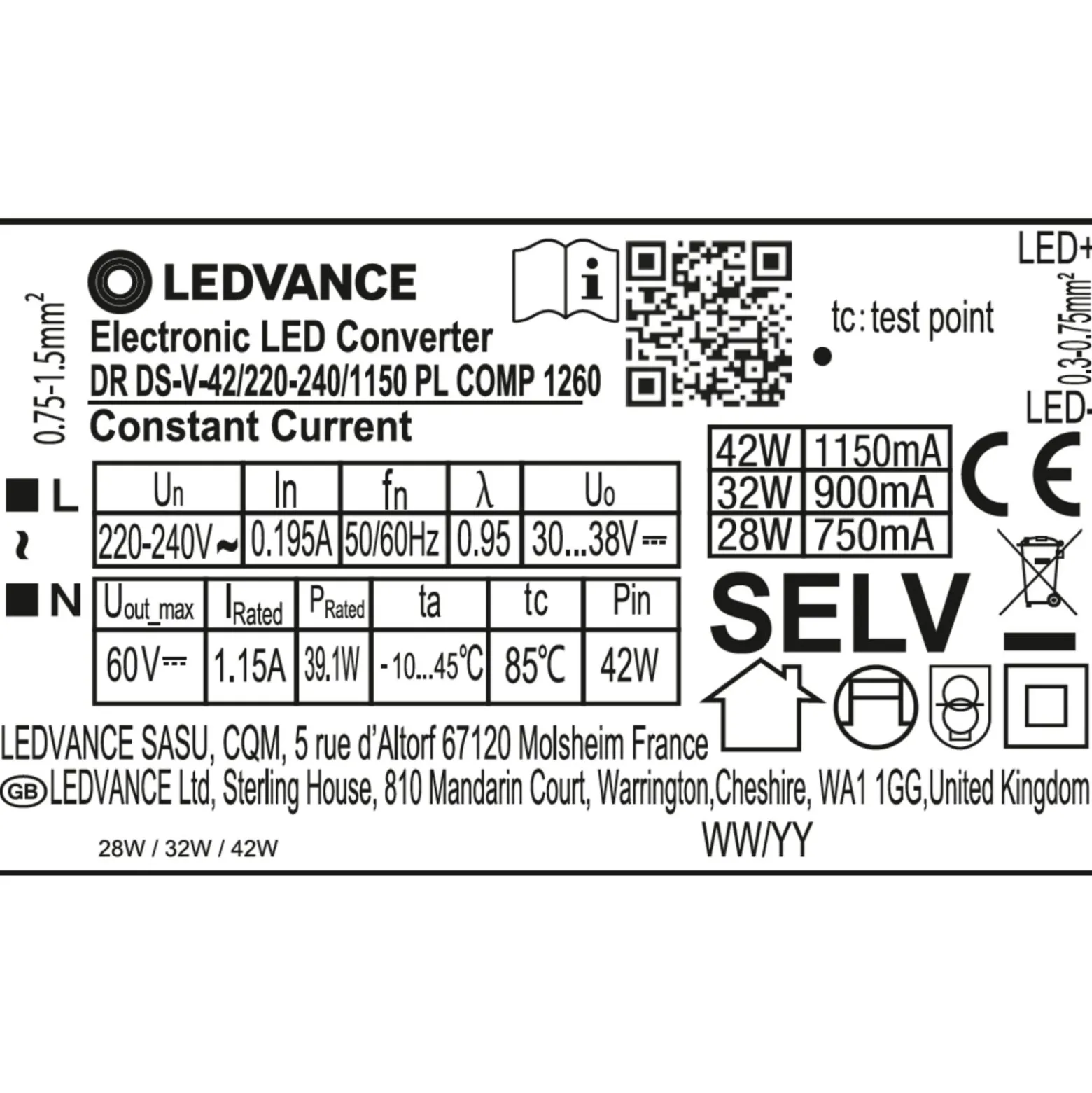 Ledvance Dr Ds-V-42/220-240/1150 Pl Comp