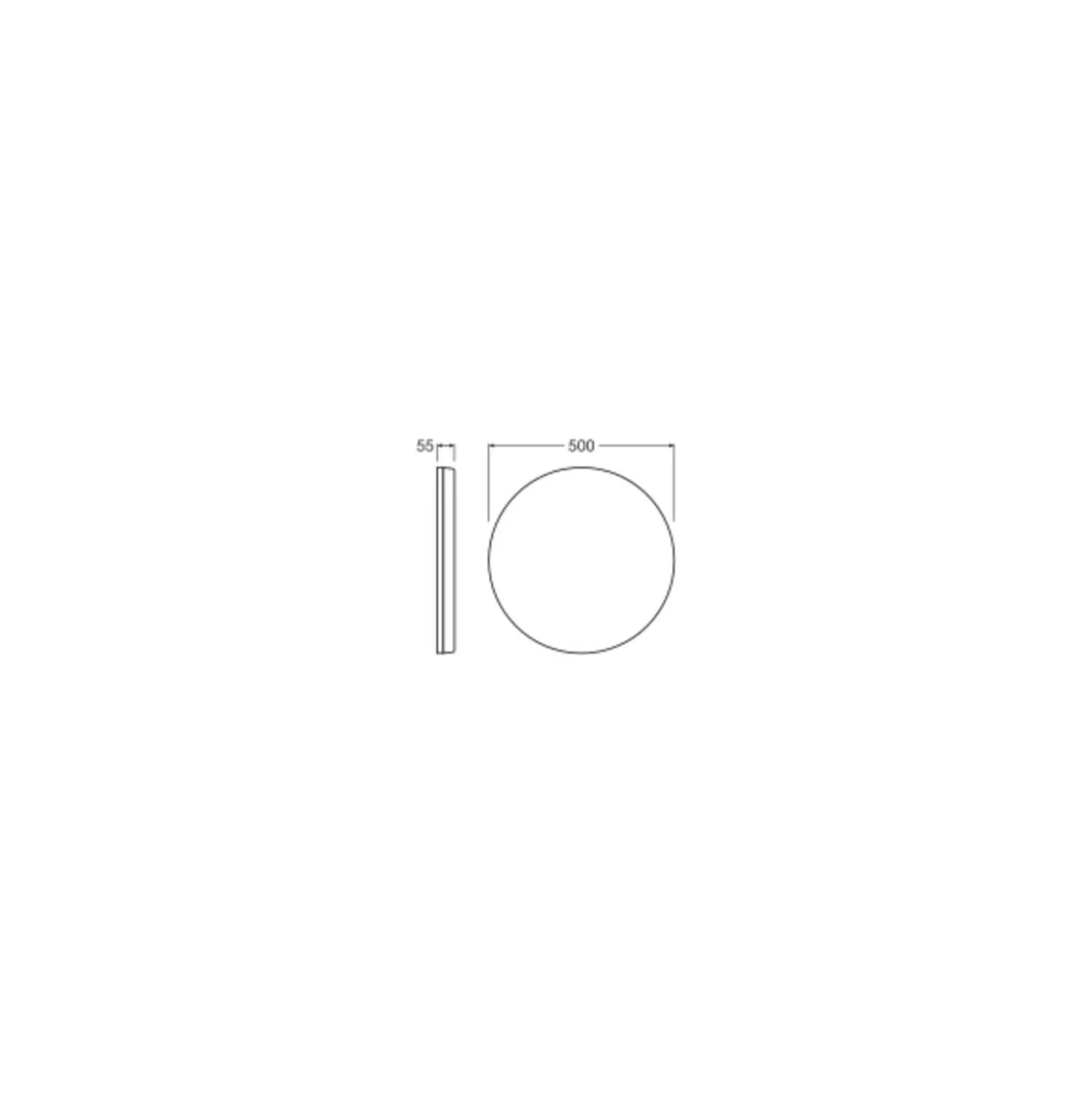 Ledvance LED Plafond Surface Platt Ljus-källor Cirkulär Vit 23W 3780lm - 830-840 CCT | 500mm - IP20
