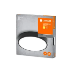 Ledvance LED Plafond Tak Moia Svart 20W 1500lm - 830 Varm Vit | 280mm - IP20