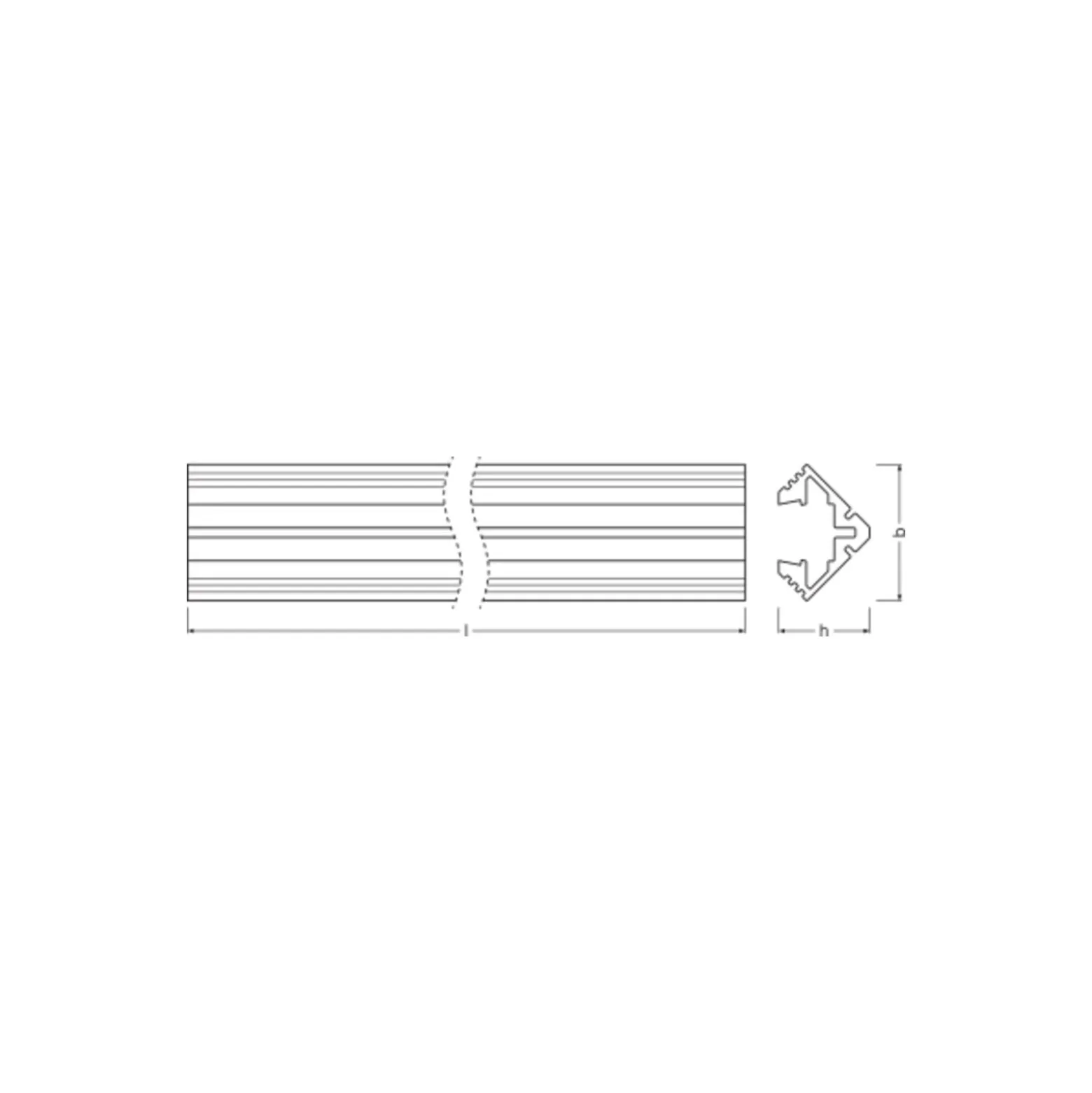 Ledvance LED-ljusslingor Profil Medium Edge Shape 19x19 200CM