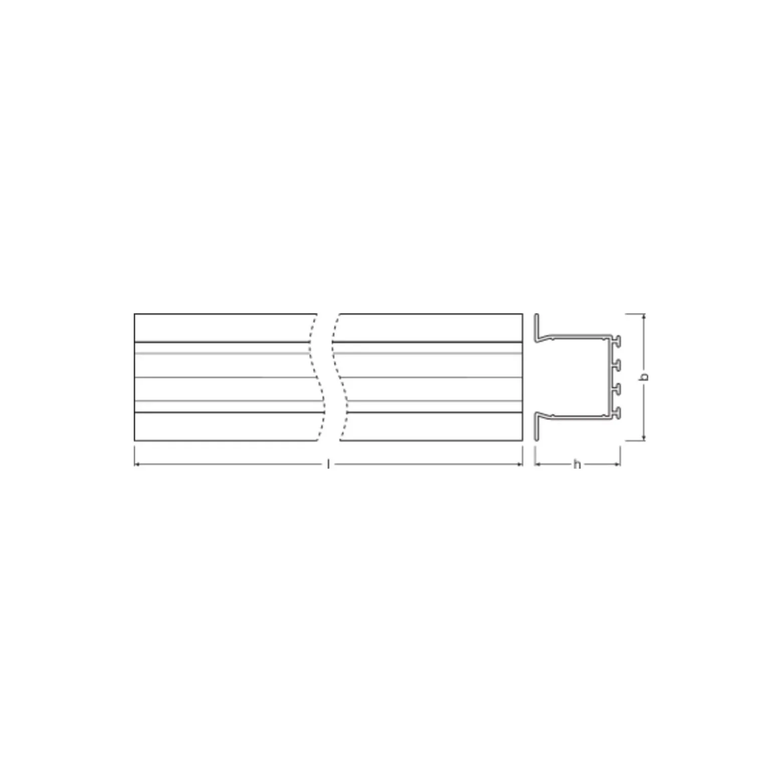 Ledvance LED-ljusslingor Profil Wide U-formad Wing 39x26 200CM